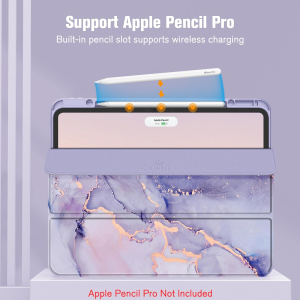 Fintie Hybrid iPad Pro Klf (13 in)-Lilac Marble 