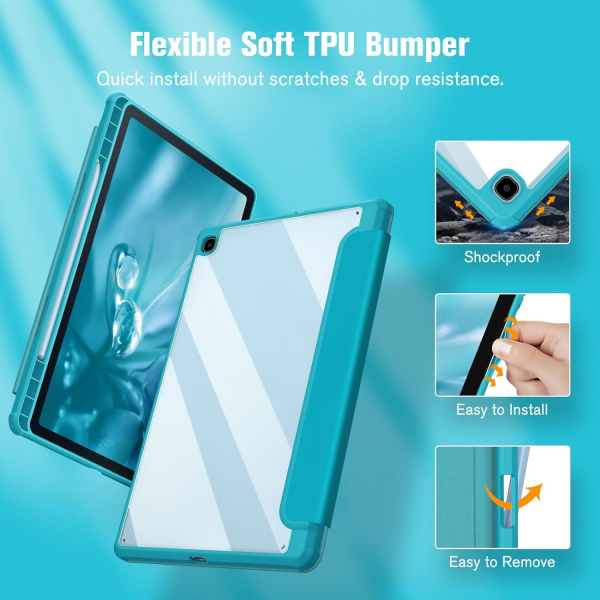 Fintie Hybrid Galaxy Tab S6 Lite Klf (10.4 in)-Legacy Teal