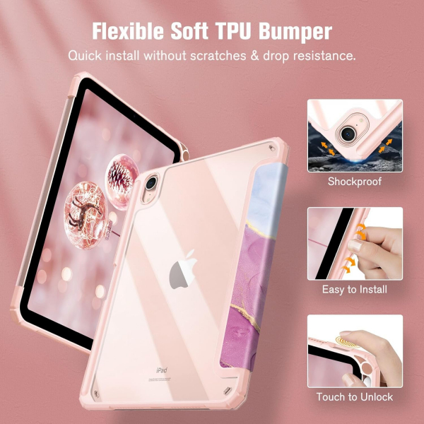 Fintie Apple iPad Mini 7 Hybrid Slim Klf-Dreamy Marble 