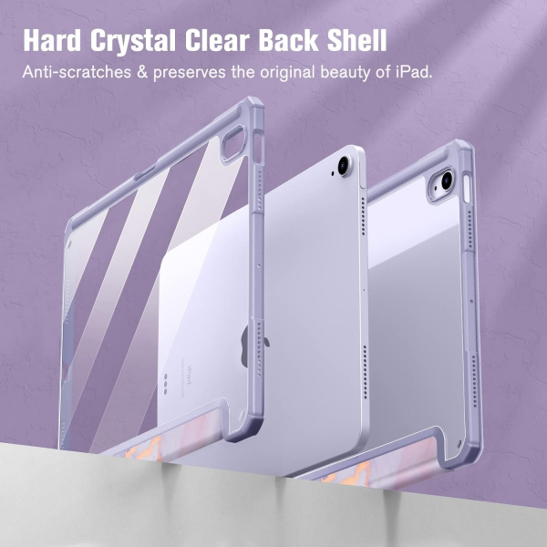 Fintie Hybrid iPad Air 6.Nesil Klf (11 in)-Lilac Marble 