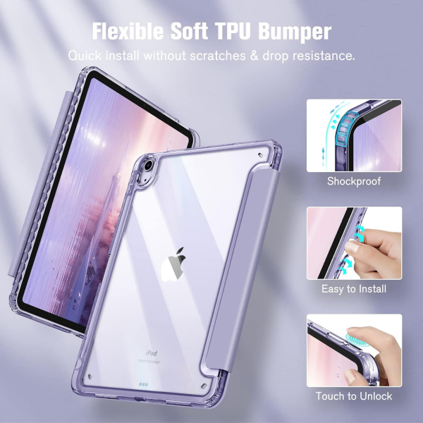 Fintie Hybrid iPad Air 6.Nesil Klf (11 in)-Violet