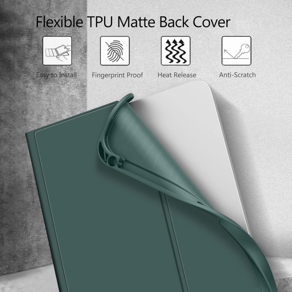 Fintie Manyetik iPad Air Klavyeli Klf (11 in)-Midnight Green