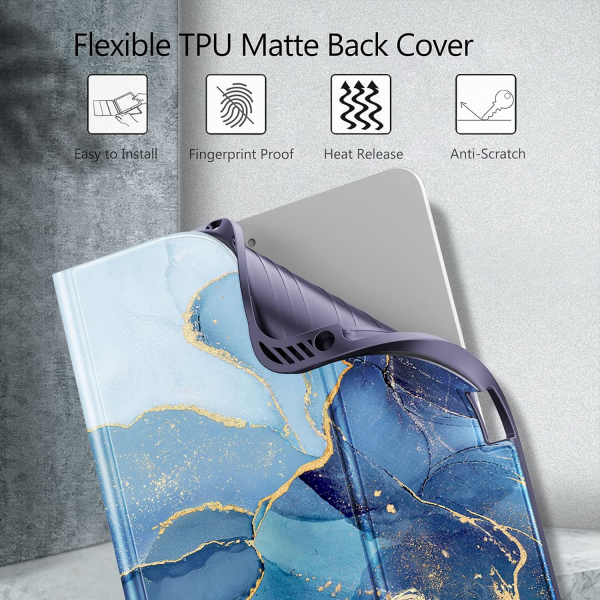 Fintie Manyetik iPad Air Klavyeli Klf (11 in)-Ocean Marble 