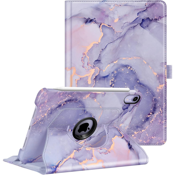 Fintie Apple iPad Mini 7 Rotating Klf -Lilac Marble 