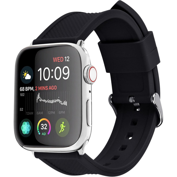 Fullmosa Apple Watch Silikon Kay (41/40/38mm)-Black