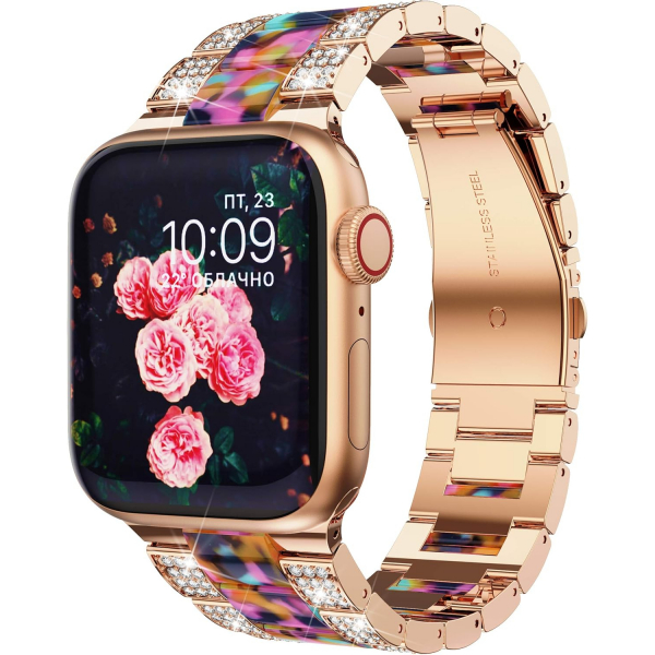 GELISHI Apple Watch 10 46mm Kay-Colored Flower