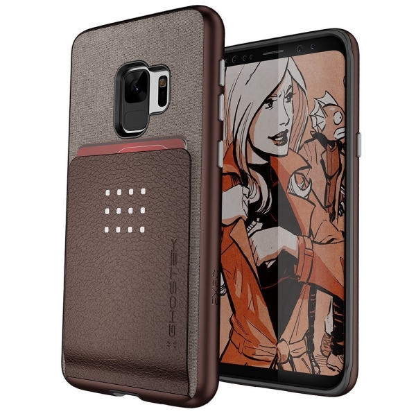 Ghostek Galaxy S9 Exec Kartlkl Klf (MIL-STD-810G)-Brown