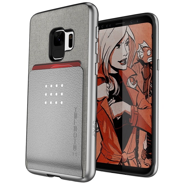 Ghostek Galaxy S9 Exec Kartlkl Klf (MIL-STD-810G)-Silver