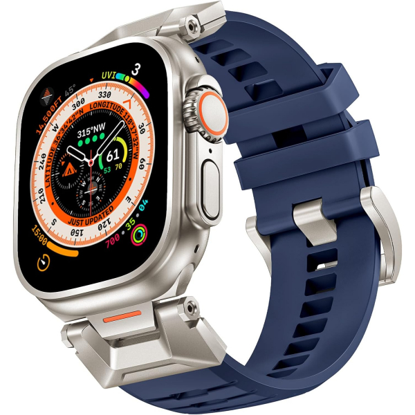 Goton Apple Watch 10 46mm Uyumlu Kay -Blue