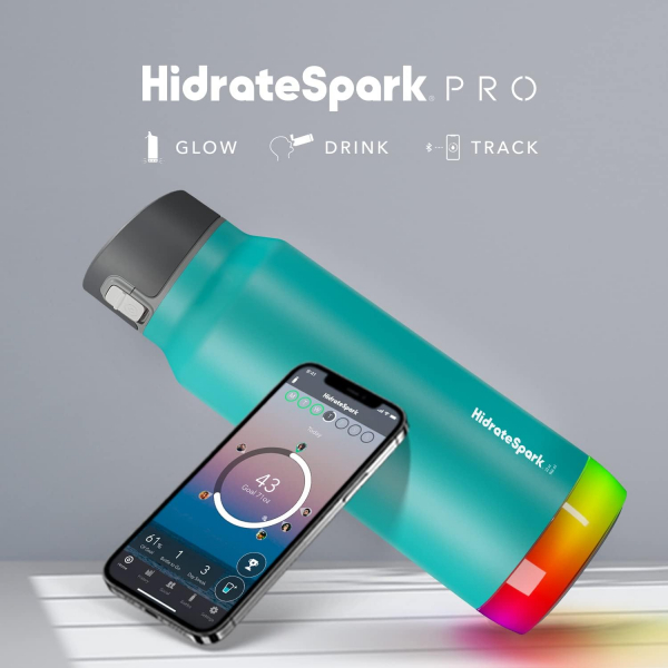 HidrateSpark Chug PRO Serisi Akll Su iesi(950 mL)-Sea Glass