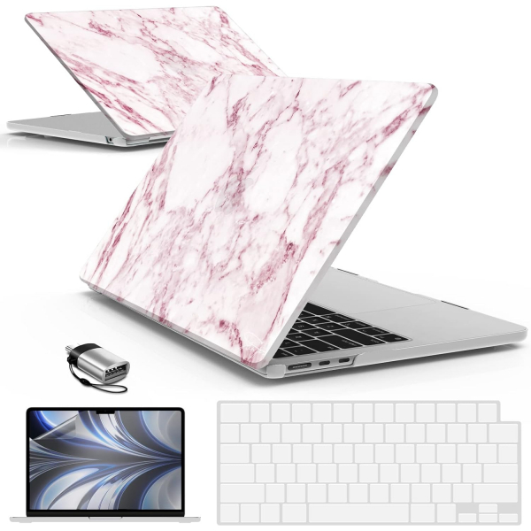 IBENZER MacBook Air M3 Klf (13.6 in)-Pink Marble