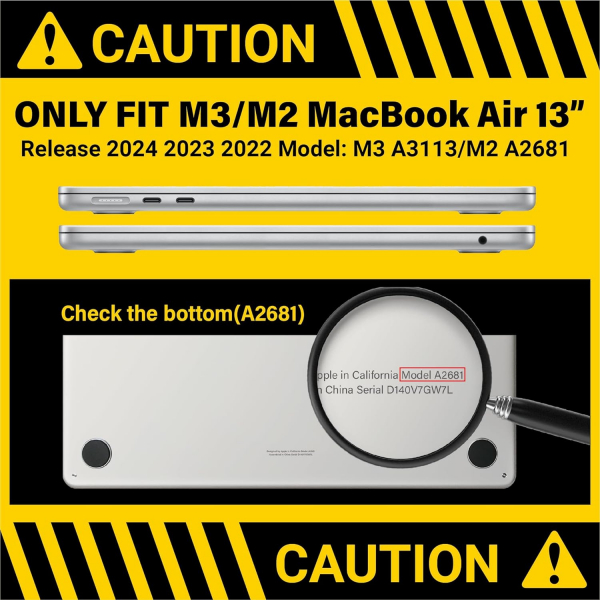 IBENZER MacBook Air M3 Klf (13.6 in)-Clear