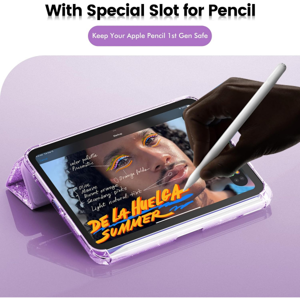 INFILAND Apple iPad Mini 7 Parlak Klf -Purple