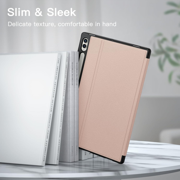 JETech Kalem Blmeli Galaxy Tab S9 Ultra Klf-Rose Gold