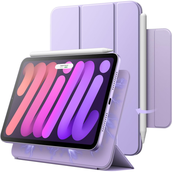 JETech Apple iPad Mini 7 Manyetik Klf-Purple