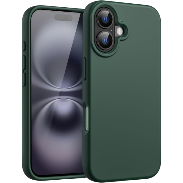 JETech Apple iPhone 16 Silikon Klf -Midnight Green