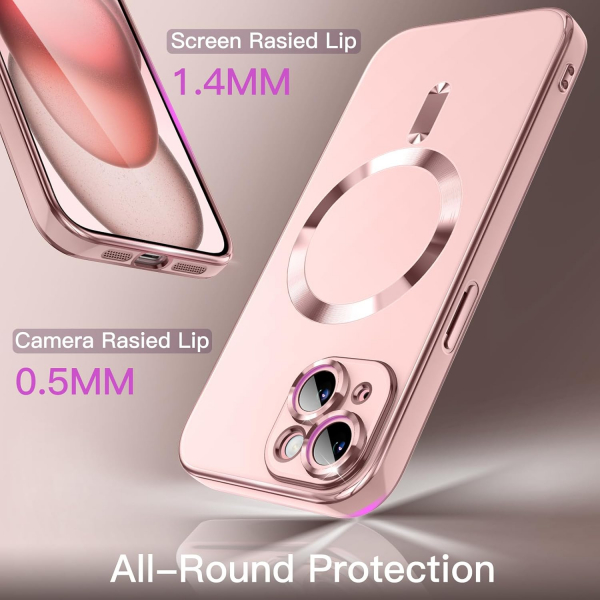 JETech Apple iPhone 15 Electroplated Klf-Pink