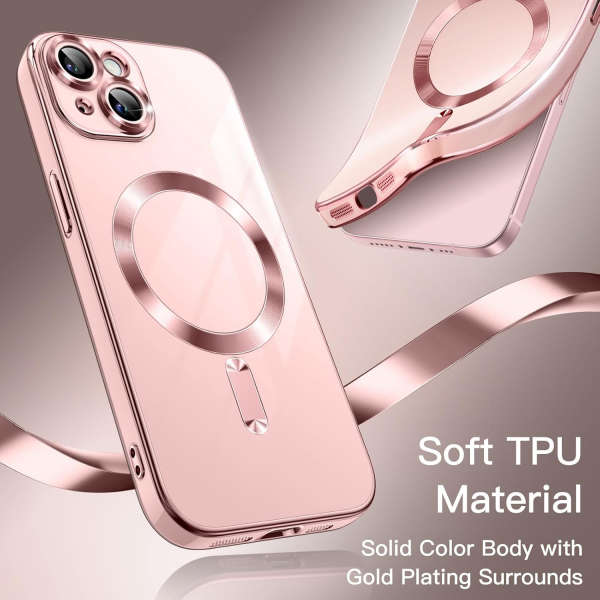 JETech Apple iPhone 15 Electroplated Klf-Pink