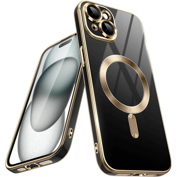 JETech Apple iPhone 15 Electroplated Klf-Black