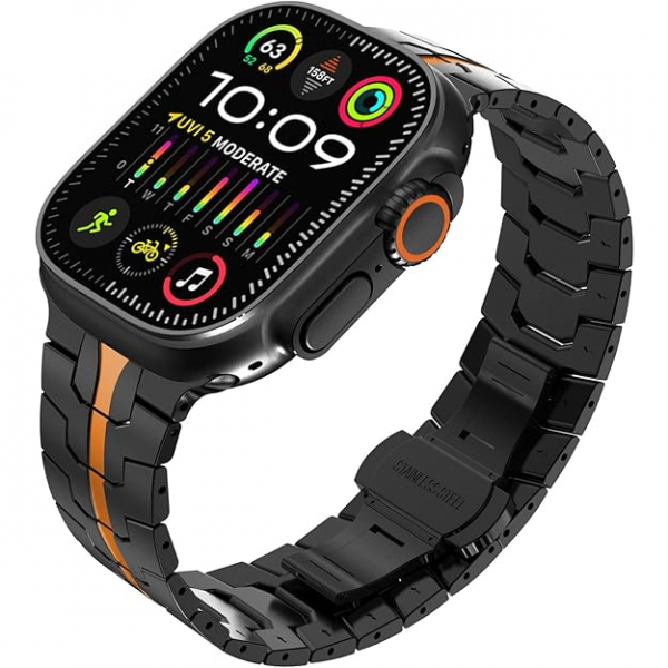 KADES Apple Watch 10 46mm Kay -Black Orange 