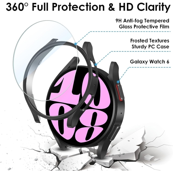 KIMILAR Galaxy Watch 6 Ekran Koruyucu (40mm)-Black