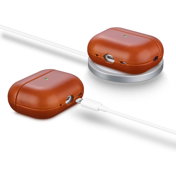 MAOGOAM Deri AirPods Pro 2.Nesil Klf-Orange