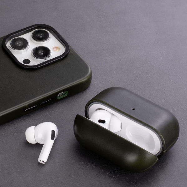 MAOGOAM Deri AirPods Pro 2.Nesil Klf-Green