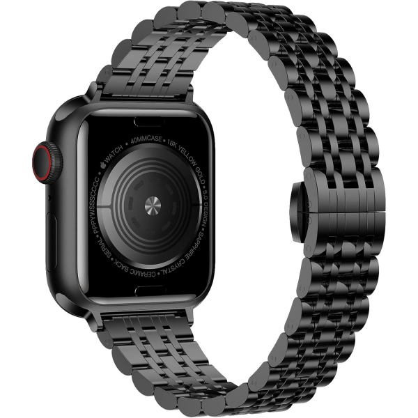 baozai Apple Watch 10 42/46mm elik Kay -Black