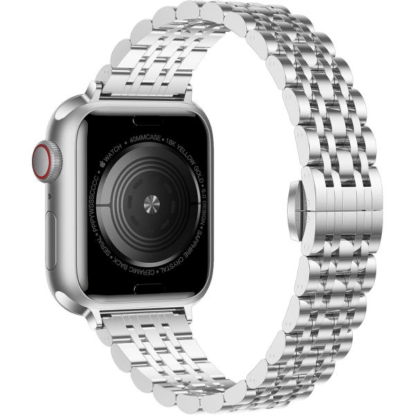 baozai Apple Watch 10 42/46mm elik Kay -Silver