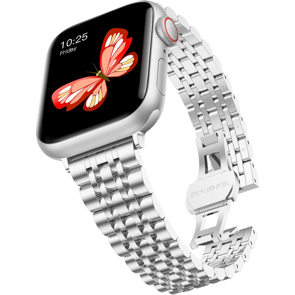 baozai Apple Watch 10 42/46mm elik Kay -Silver