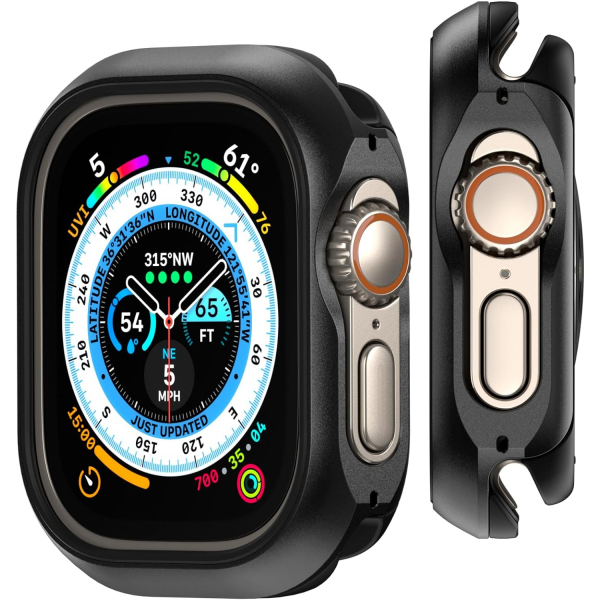 MAGEASY Apple Watch Ultra 49mm Bumper Klf-Midnight Black