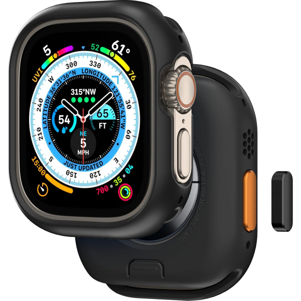 MAGEASY Apple Watch Ultra 1/2.Nesil Bumper Klf-Midnight Black