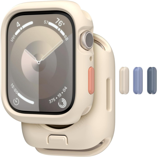 MAGEASY Silikon Apple Watch 9 45mm Bumper Klf-Starlight 