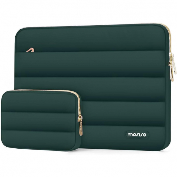 MOSISO MacBook Air/Pro Puffy anta(13-13.3 in)-Peacock Green 