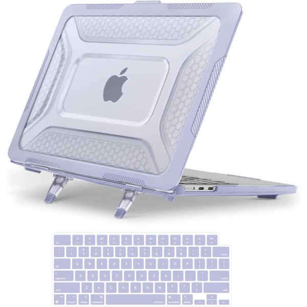 MOSISO MacBook Air M3 Standl Klf (13 in)-Lavender Gray