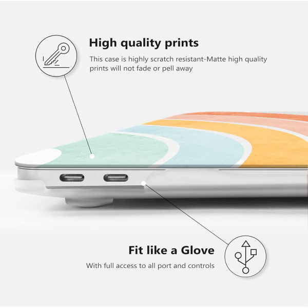 iCasso MacBook Air Desenli Klf (13 in)-Rainbow