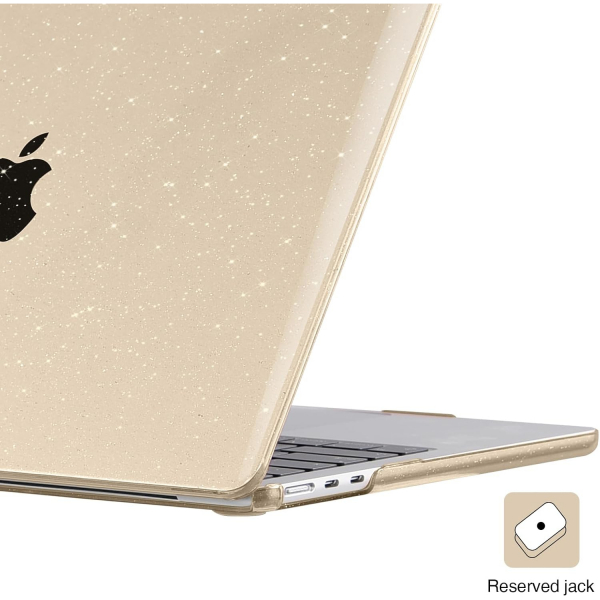 EooCoo MacBook Air M3 Glitter Klf (13 in)-Starlight Clear 