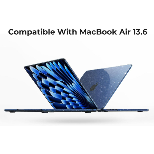 EooCoo MacBook Air M3 Glitter Klf (13 in)-Sparkly Midnight 