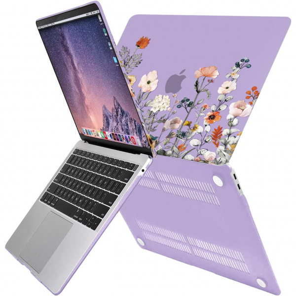 MOSISO MacBook Air M3 Desenli Klf (13 in)-Purple