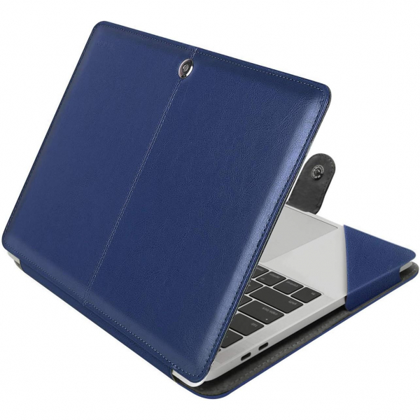 MOSISO Deri MacBook Air M3 Uyumlu Klf (13 in)-Navy Blue