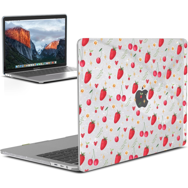 IBENZER MacBook Pro M2 Sert Kabuk Klf (13 in)-Strawberry