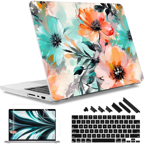 May Chen MacBook Pro M4 Sert Klf (16 in)-Floral Water