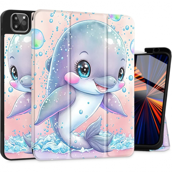 May Chen Standl iPad Pro M4 Klf (13 in)-Dolphin Bubbles