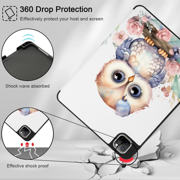 May Chen Standl iPad Pro M4 Klf (13 in)-Cute Owl