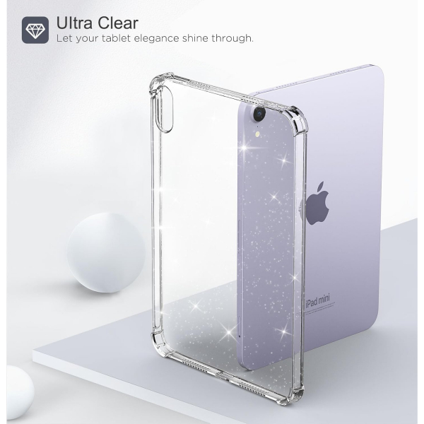 MoKo Apple iPad Mini 7 effaf Klf -Clear Glitter