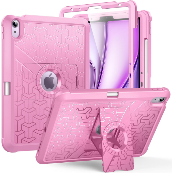 MoKo Apple iPad Air M2 Klf (11/10.9 in)-Flowers Pink