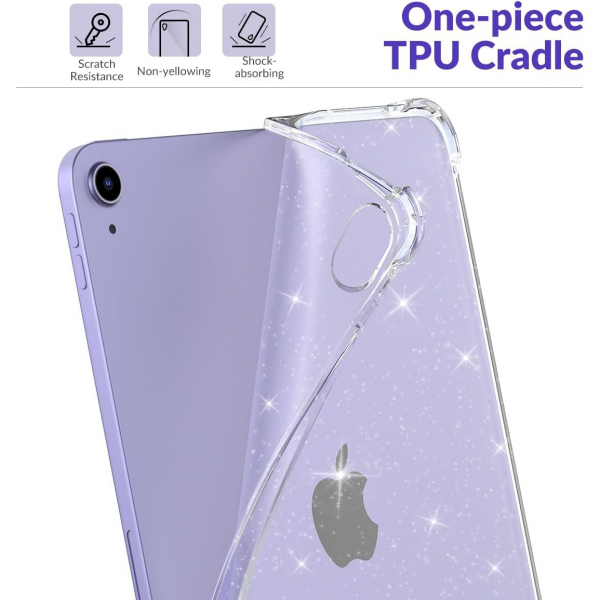 MoKo effaf iPad Air 4/5/6.Nesil Klf (11/10.9 in)-Clear Glitter 