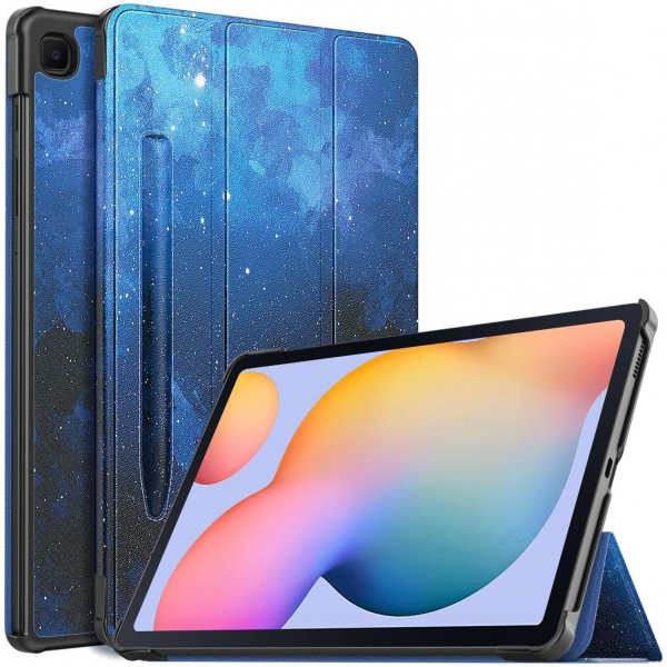 Moko Kalem Blmeli Galaxy Tab S6 Lite Klf (10.4 in)-Blue Starry Sky