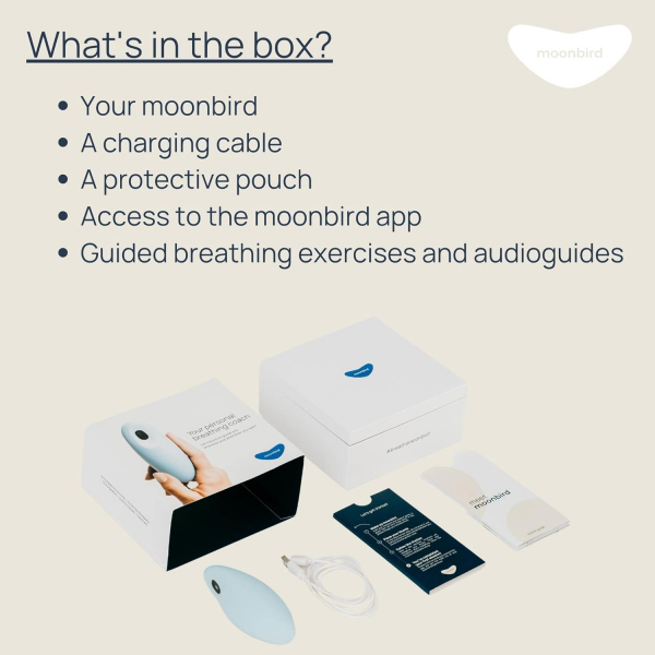 Moonbird Akll Solunum ve Meditasyon Cihaz-Sky Blue