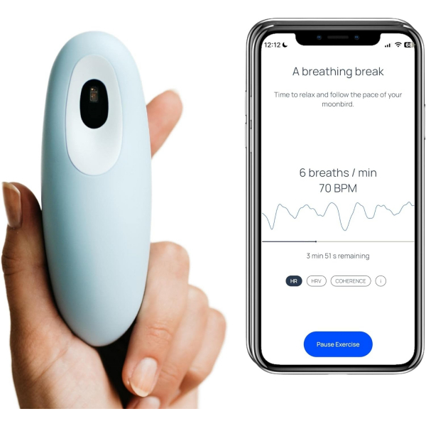 Moonbird Akll Solunum ve Meditasyon Cihaz-Sky Blue